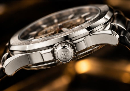 LONGLUX Men’s Luxury Automatic Mechanical Watch – Skeleton Dial, Leather Strap, Water-Resistant, Elegant Casual Style