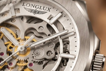 LONGLUX Men’s Luxury Automatic Mechanical Watch – Skeleton Dial, Stainless Steel, Water-Resistant, Elegant Business Style