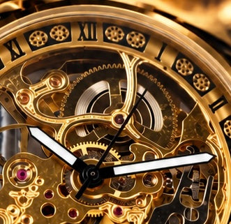 LONGLUX Men’s Luxury Automatic Mechanical Watch – Retro Skeleton Dial, Leather Strap, Water-Resistant, Elegant Vintage Style